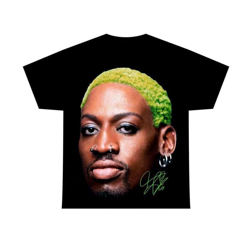 Dennis Rodman Rare Homage Style Basketball Legend Graphic Print T Shirt